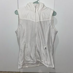 Made for Life all white fuzzy vest